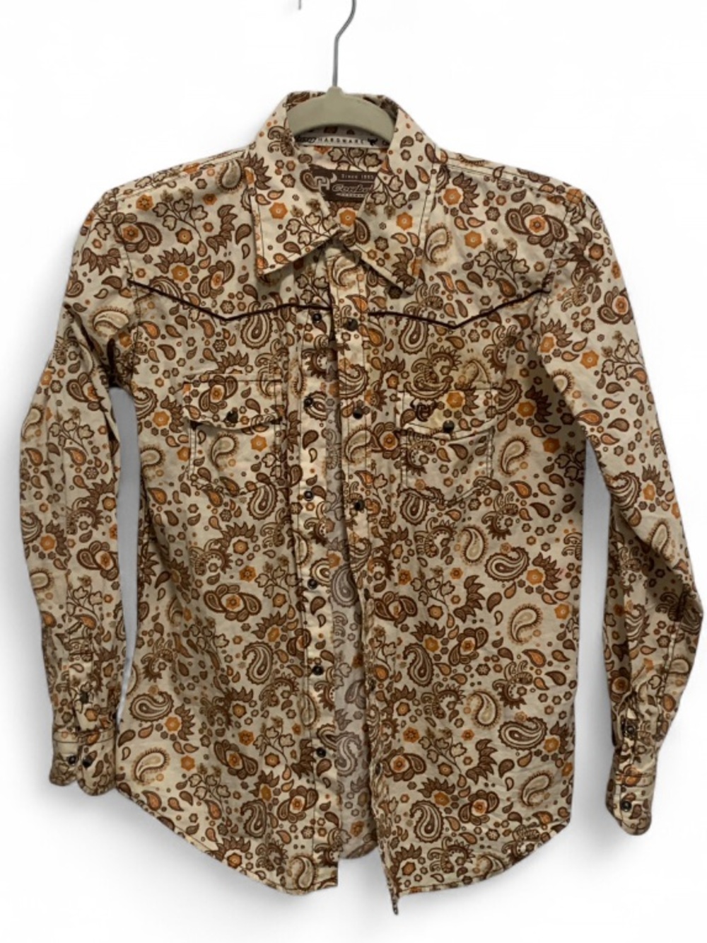Cowboy Hardware Western Paisley Long Sleeve Button-Up Shirt
